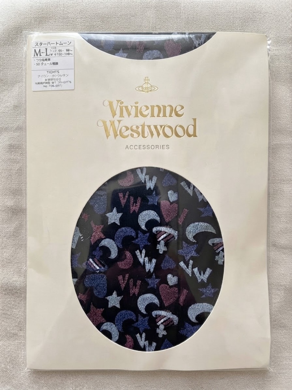 Vivienne Westwood Women's Black Star & Heart Patterned Tights